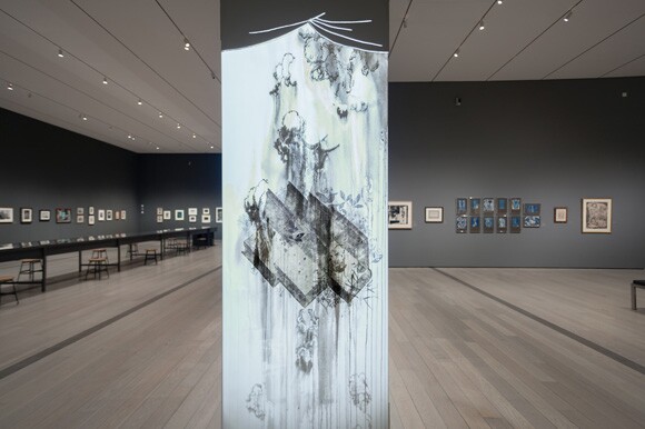 Installation view, Drawing Surrealism, 2012 Museum Associates/LACMA