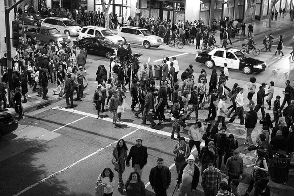 Crowds fill in the streets at June's Downtown Art Walk