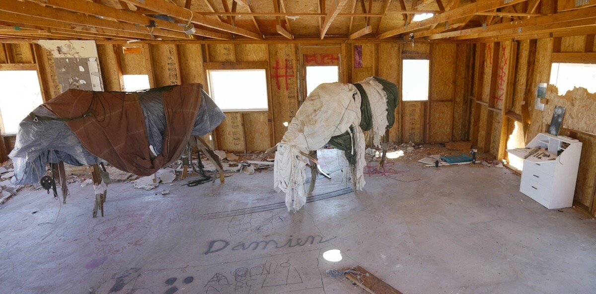 Joe DeVera, "34 13’ 59” N 116 25’ 00.9 W" art installation