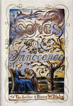 Cover of the original 'Songs of Innocence and Experience' from 1789, printed by Blake himself