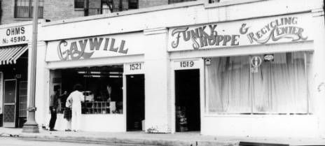 The Gay Community Services Center Gaywill Funky Shoppe and Recycling Center, 1971. | Pat Rocco, ONE National Gay and Lesbian Archives, USC Libraries