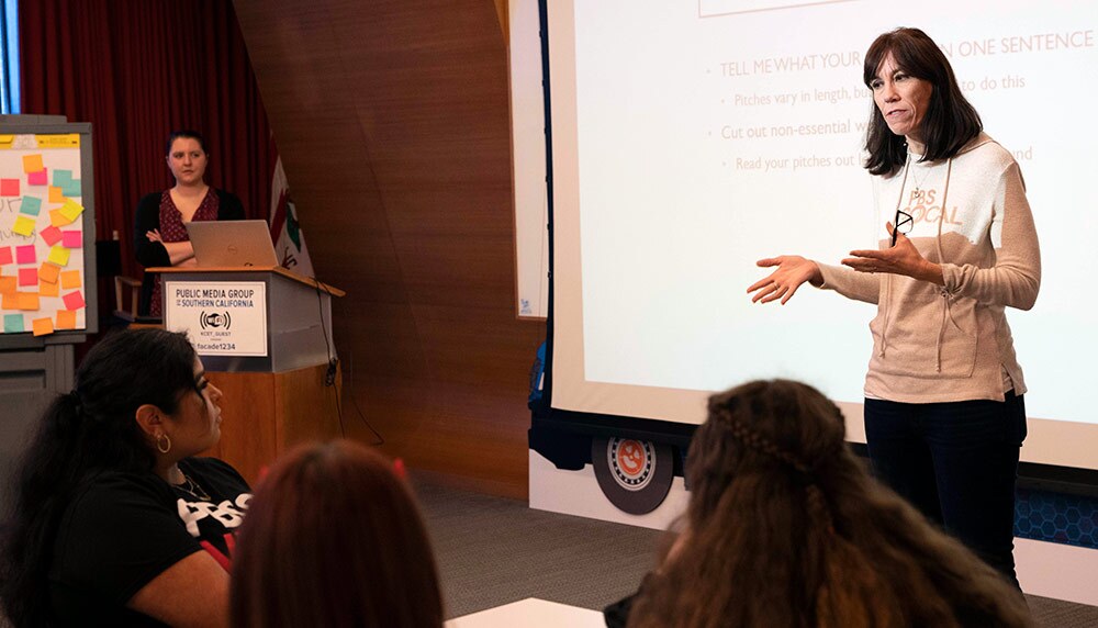 SoCal Connected Executive Producer, Karen Foshay, shares her story pitchng tips. | Carla Pineda