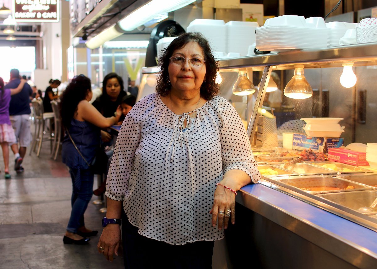 Sara Clark of Sarita's Pupuseria | Samanta Helou Hernandez Grand Central Market