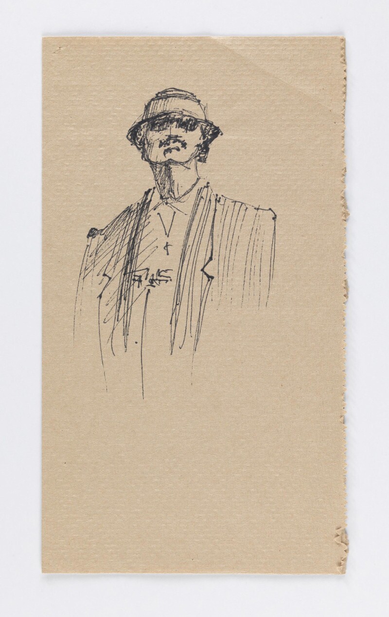 José Montoya, Untitled, date unknown. Ink on paper, 23 x 13 cm. Courtesy of the Montoya Family Trust.