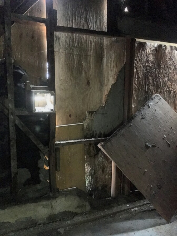 Inside of El Centro Grocery with Michi's old mailbox