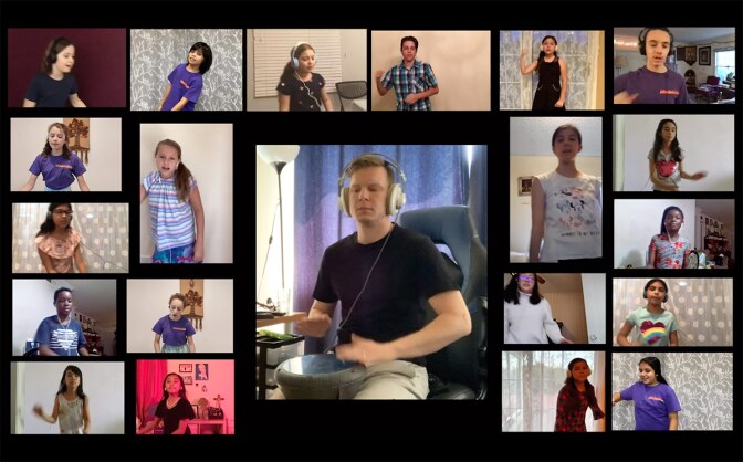 Members of the San Fernando Valley Youth Chorus perform virtually. | Courtesy of San Fernando Valley Youth Chorus