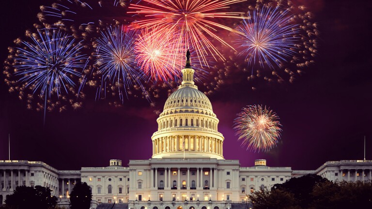 Fireworks over the U.S. Capitol. | "A Capitol Fourth"