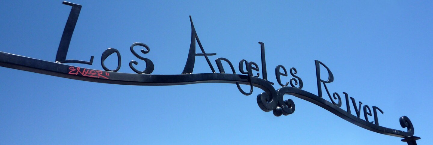 L.A. River gate at Maywood Riverfront Park, designed by Brett Goldstone. | Sandi Hemmerlein