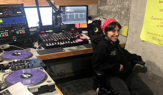 Mixchel Payan in the studio | Courtesy of Mexica Matrix