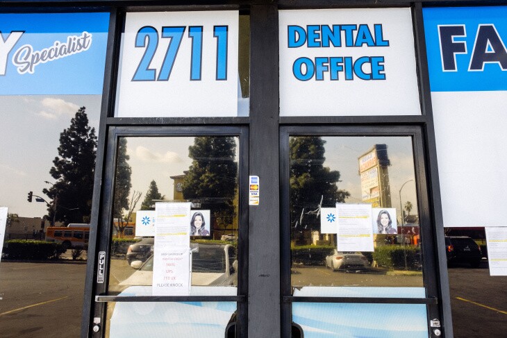Many Dentists in California have suspended non essential or non urgent treatments to help slow the spread of COVID-19. | Chava Sanchez/LAist