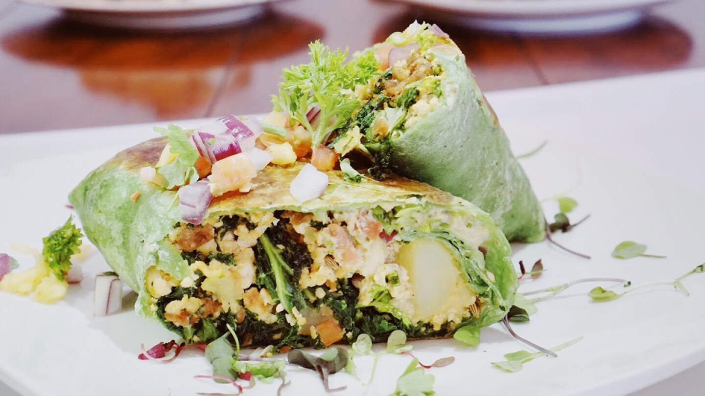 Vegan breakfast burrito | Hot and Cool Cafe