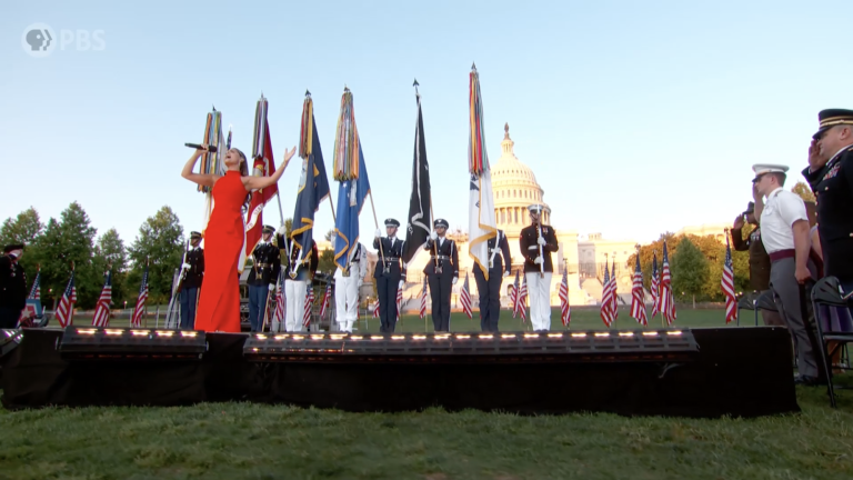 Pia Toscano Sings  the National Anthem