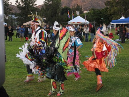 Girls dancing at UCR pow wow | Photo: Joshua Gonzalez