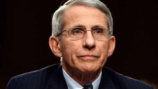 Dr. Anthony Fauci, director of the National Institute of Allergy and Infectious Diseases, testifies on the Ebola outbreak in West Africa on Capitol Hill in Washington, Sept. 16, 2014.