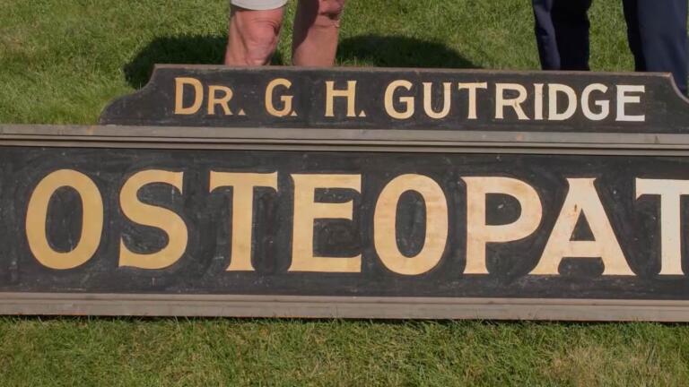 Appraisal: Osteopath Doctor's Double-sided Sign, ca. 1890