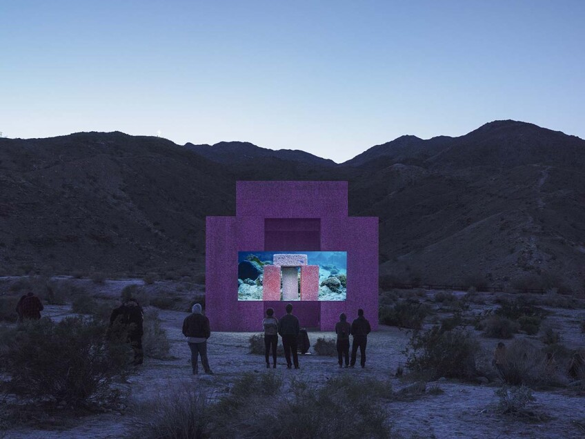 Desert X installation view, Superflex, Dive-In, 2019 | Lance Gerber, courtesy of Desert X