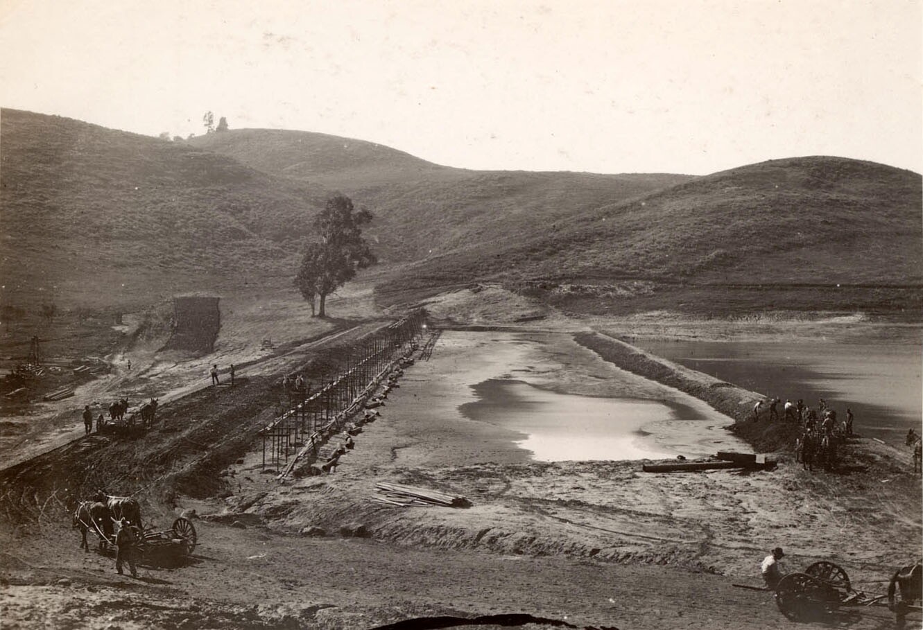 Silver Lake Dam, looking north.