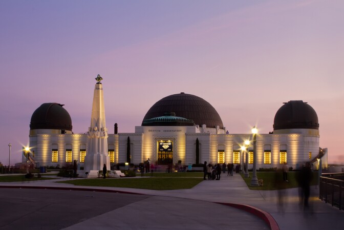 Griffith Observatory just after sunset. | Flickr/Pedro Szekely/Creative Commons (CC BY-NC-SA 2.0)