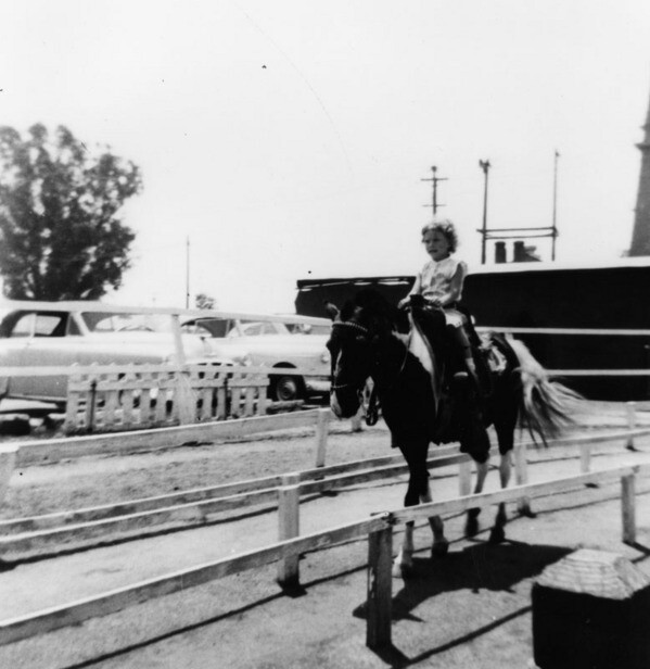 Girl takes a ride at Ponlyland ca. 1958 | Photo: Courtesy of Los Angeles Public Library