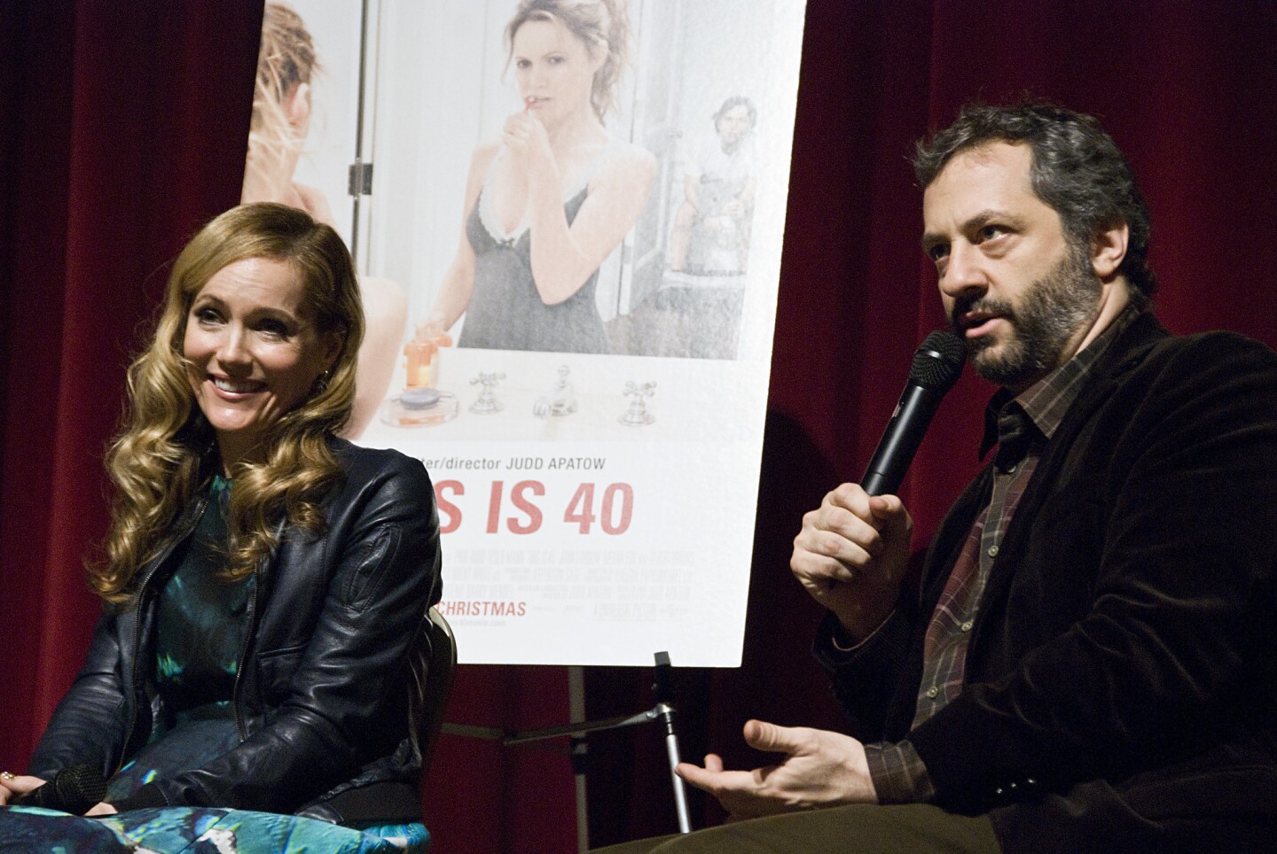 Leslie Mann and Judd Apatow answered audience questions at the December 4, 2012 KCET Cinema Series screening of "This is 40."