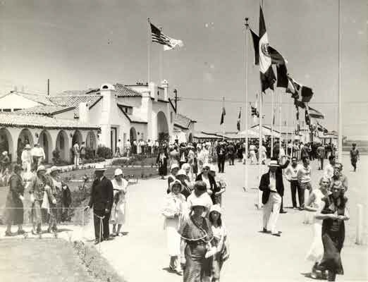 View inside the 1932 Olympic Village in the Baldwin Hills. Courtesy of the Occidental College Archives.