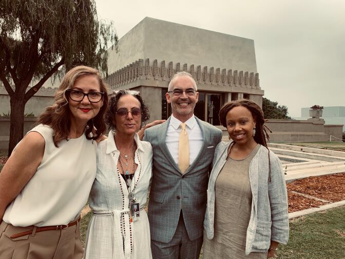 DCA General Manager Danielle Brazell, Councilman Mitch O'Farrell and Council District 13 staff at the Hollyhock UNESCO event