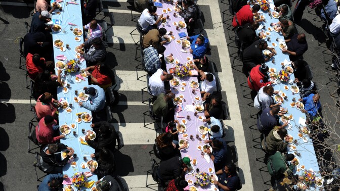 LA Mission Homless Easter Service