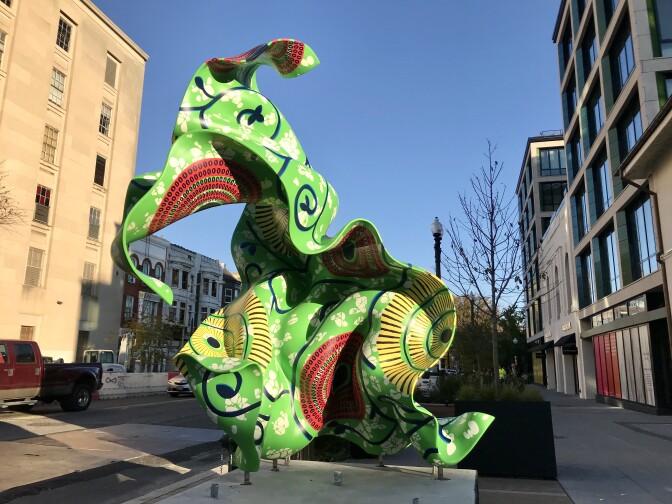 Yinka Shonibare sculpture in front of The Liz in Washington D.C. | Joe Flood / Flickr / Creative Commons (CC BY-NC-ND 2.0)