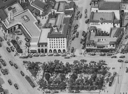 Detail of ''Relief map of park at Leimert office'' 1928 | Dick Whittington Studio, Courtesy of the USC Digital Library