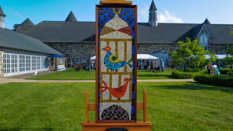 Appraisal: Evelyn Ackerman "Birds in Cage" Tile Mosaic, ca. 1958