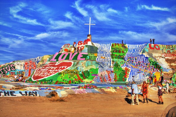 Salvation Mountain in HDR, though it hardly needs it | Creative Commons image by Jesse