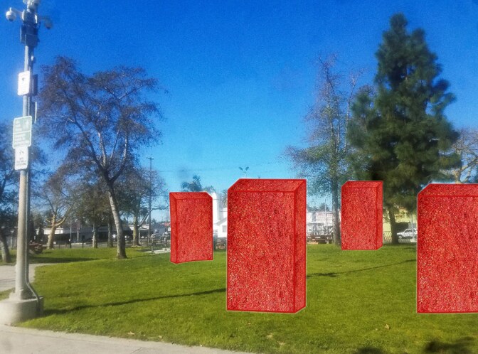 Concept of Jazmin Urrea's Hot Cheetos-filled sculptures. | Courtesy of Current: L.A. Food