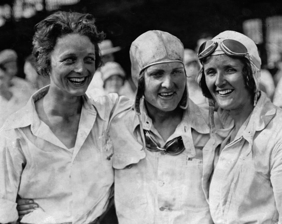 Louise Thaden, Gladys O’Connell and Ruth Nichols, pioneer female aviators during the first women’s transcontinental air derby in 1929. Thaden won the race. | Courtesy of Saint Louis University Libraries.