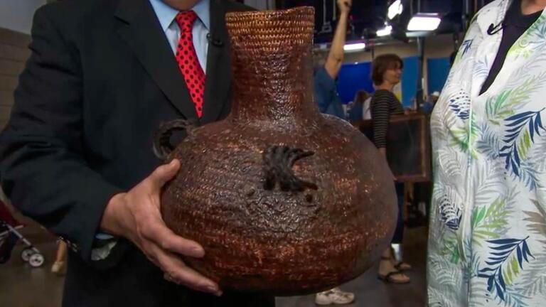 Appraisal: Late 19th C. Apache Pitch Water Bottle