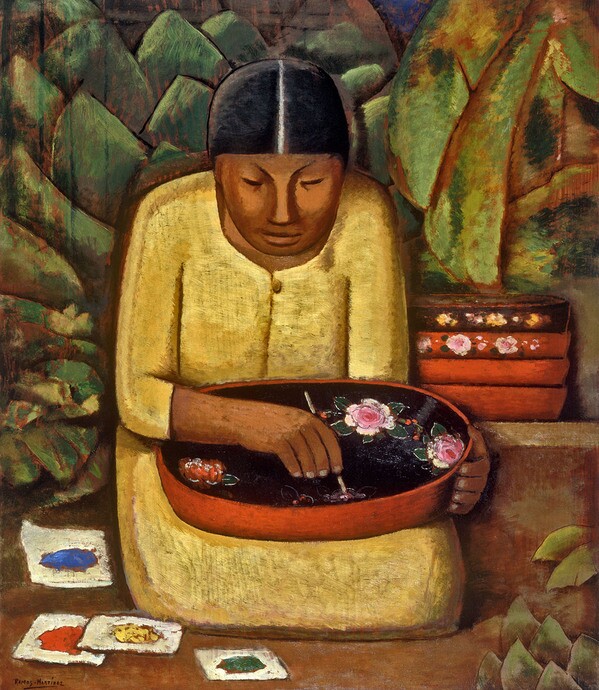 Alfredo Ramos MartÃnez, La Pintora de Uruapan / Uruapan Painter (1930) I ©Alfredo Ramos Martinez Research Project