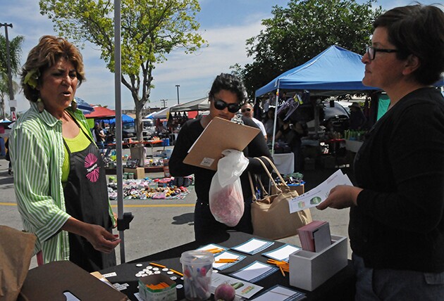 KCET conducting outreach at the South El Monte High School Swap Meet