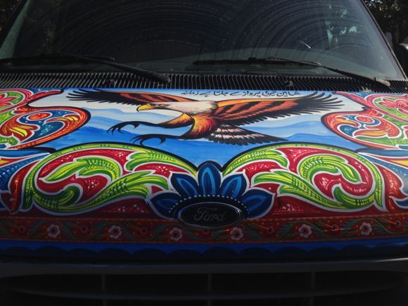 The finishing touch of Haider Ali's van. | Photo: Liz Ohanesian