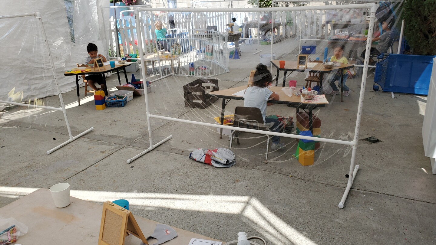 Social distancing at child care center