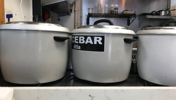 Rice cookers at RiceBar | Credit: Elaine Gan