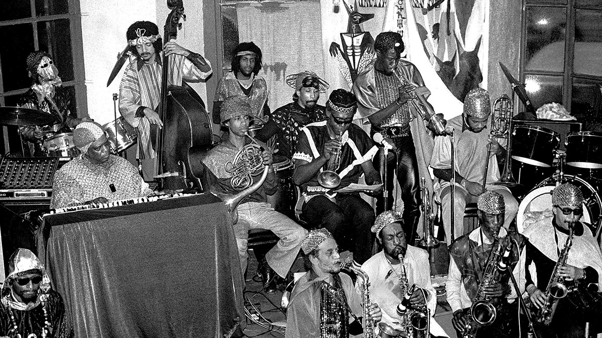 The Sun Ra Arkestra at the Detroit Jazz Center on December 31, 1979 in Detroit, Michigan. | Leni Sinclair/Getty Images
