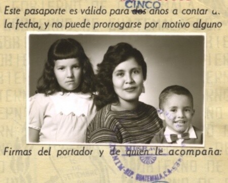 Guatemalan Passport for entry to US 1956