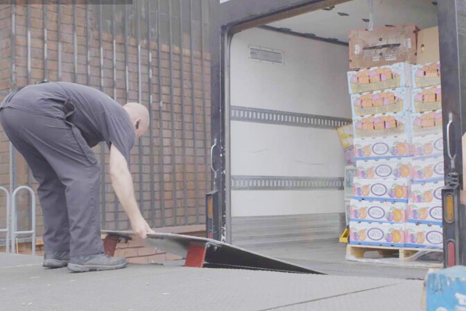 Crates of fruit at L.A. Kitchen | Still from "Broken Bread"