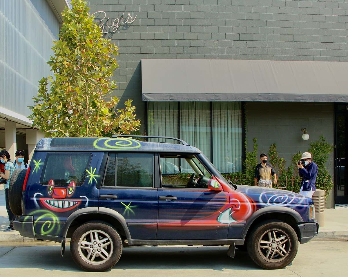 A jeep participating at Kenny Scharf's "Karbombz!" car parade September 26, 2020 | Jordan Riefe