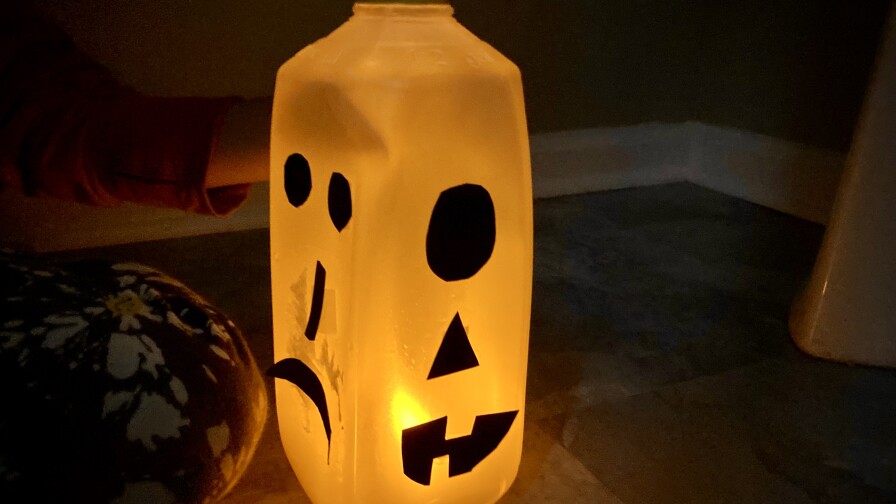 family math craft halloween craft jug jack o lantern