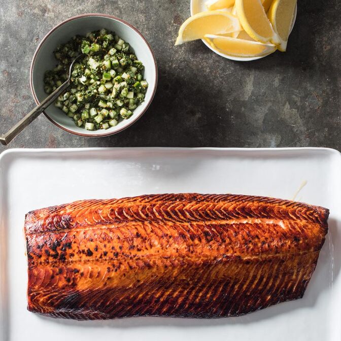 roasted whole side salmon