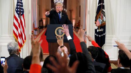 Trump calls question about nationalism 'racist'
