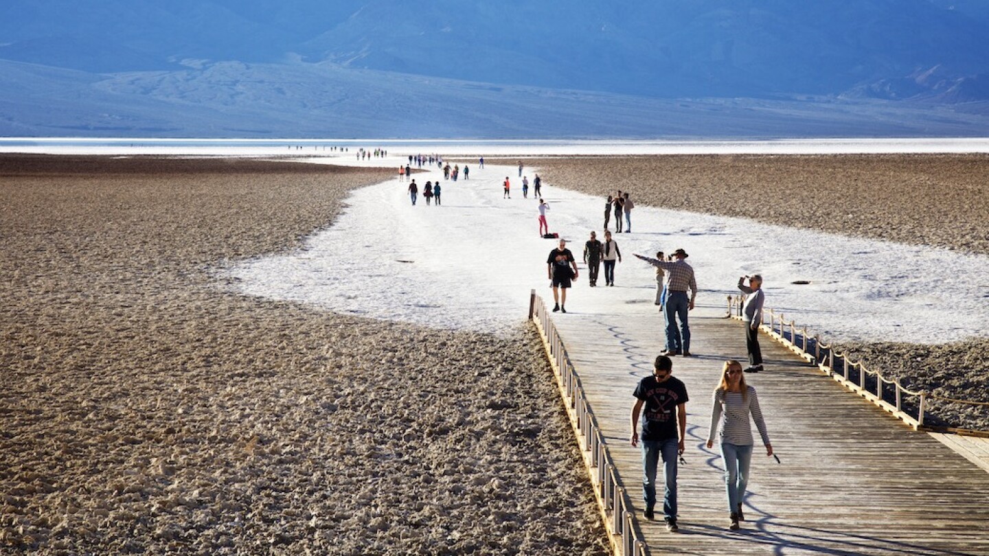 Tourists at Badwater Basin, Death Valley, CA (featured image)