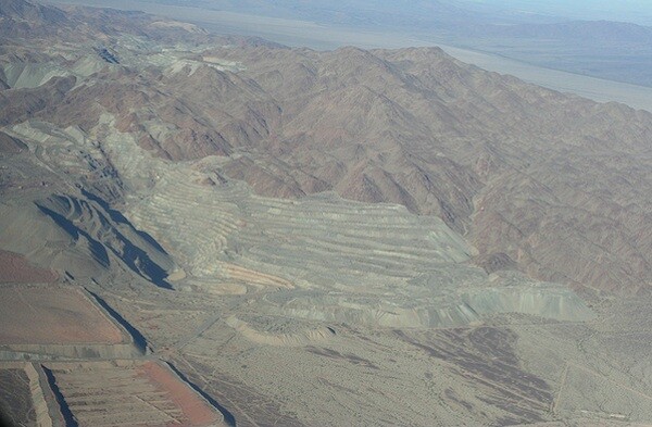 Aerial photo of Eagle Mountain mine as seen from the east. | Photo: Chris Clarke/KCET
