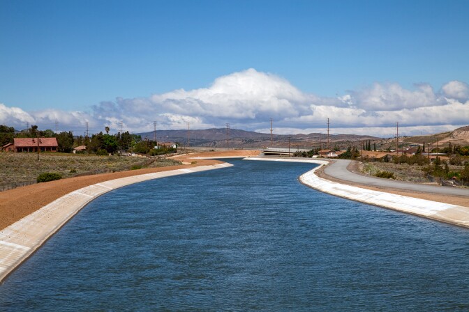 The California Aqueduct runs from the Sacramento-San Joaquin Delta to Los Angeles County | Citizens of the Planet/Education Images/Universal Images Group via Getty Images