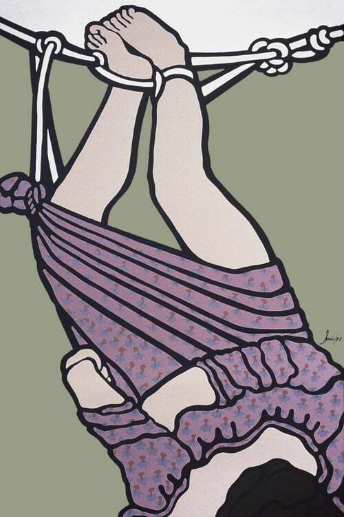 Sonia Gutiérrez (Colombian, b. 1947), Y con unos lazos me izaron (And they lifted me up with rope), 1977. | Museo de Arte Moderno La Tertulia, Cali, Colombia. Courtesy of the artist. Artwork © the artist. Radical Women PST LALA